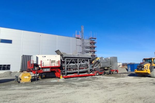 Produktionshall, betongarbete