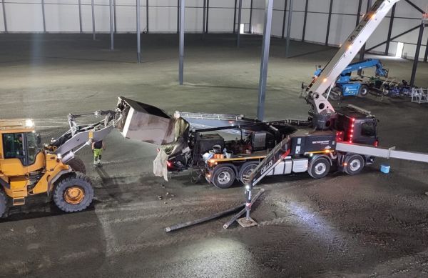 Pumpbil för betongarbete